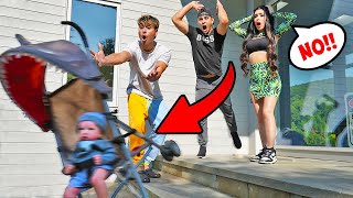 Stroller Roll Away Prank On Family [upl. by Damon397]