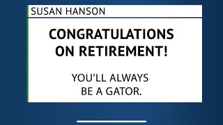 2022 Retirement  Susan Hanson [upl. by Stormi524]