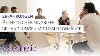 Erfahrungen ästhetischer Eingriffe  Behandlungen mit Hyaluronsäure und Botox  daesthetic [upl. by Aisset586]