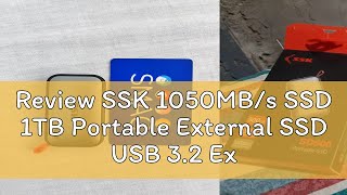 Review SSK 1050MBs SSD 1TB Portable External SSD USB 32 External Solid State Drive 250GB 500GB 2T [upl. by Nerval]