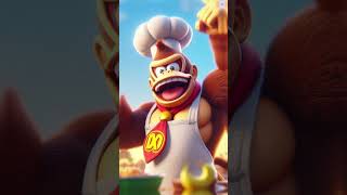 Donkey kong en el concurso de cocina humor nintendocharacter mariobros [upl. by Groveman]