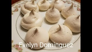 Receta de Merengue o Suspiros Paso a paso bien fácil de hacer [upl. by Akinot]