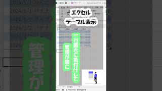 エクセルで一行置きに色付けするならテーブル機能がおすすめ excelエクセル便利技 [upl. by Ahsinirt]