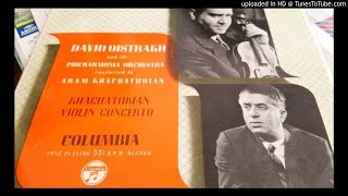 Khachaturians Violin Concerto by Oistrakh 1st mov [upl. by Sekofski]