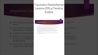 Traumatic Parenchymal Lesions TPLs Tend to Evolve [upl. by Nitaj]