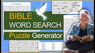 Bible Word Search Generator [upl. by Aihsatan635]