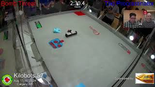 Bomb Threat vs The Procrastinator Beetleweights  Kilobots 57 [upl. by Lucille]