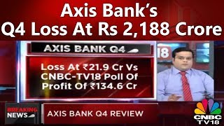 Axis Bank Q4 Earnings Axis Bank’s Q4 Loss at Rs 2188 Crore Slippages Rise 3Fold  CNBC TV18 [upl. by Aicnilav]