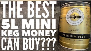 Warsteiner Premium Beer 5L Mini Keg  Warsteiner Lager Beer Review [upl. by Anilejna]