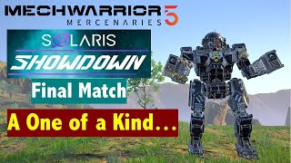 Commando Underappreciated Special Operations Mech Solaris Showdown Final Match MechWarrior 5 [upl. by Akessej]