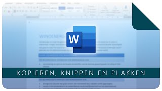 Kopiëren knippen en plakken  Microsoft Word [upl. by Bubalo]