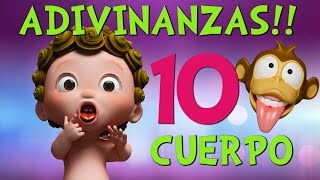 Adivinar Jugando 10 Adivinanzas y acertijos del Cuerpo Humano Video para niños [upl. by Naomi914]