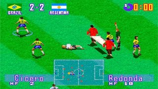 INTERNACIONAL SUPER STAR SOCCER DELUXE retrogaming [upl. by Yllim139]