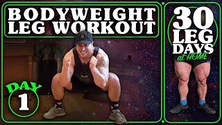 Bodyweight Leg Workout At Home  30 Days of Leg Day At Home Without Equipment Day 1 [upl. by Lavona]