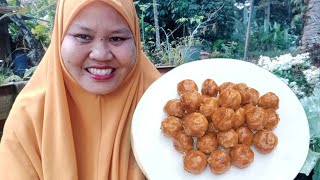 cara buat bebola keria gula melaka by kak nur tip bulat elok tak kempis [upl. by Banks]