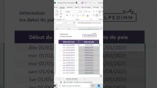 Comment trouver la bonne date de paie sur Excel en prenant en compte les jours ouvrés [upl. by Gerty]