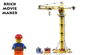 Lego 7905 Tower Crane  Building Crane  Großer Baukran speed build  clips [upl. by Liagibba]