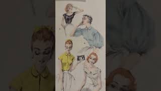 butterick Retro Fashion Inspiration puffedsleeves 50s blousedesign [upl. by Nireil]