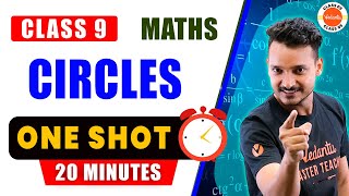 Circles Complete one shot in 20 Mins  Class 9 Maths  CBSE 2024 [upl. by Glenine]