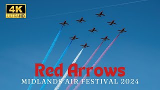 Red Arrows Full Display at Midlands Air Festival 2024 [upl. by Trab68]