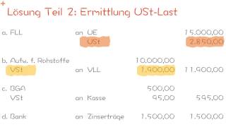 Umsatzsteuer Aufgabe 1  Umsatzsteuer Zahllast [upl. by Fabien]