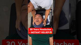 30 Years Headaches  INSTANT RELIEF😱 shocking shorts backpain neckpain [upl. by Dusza]