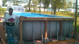 Intex Rectangular Pool with Deckwmv [upl. by Sikram434]