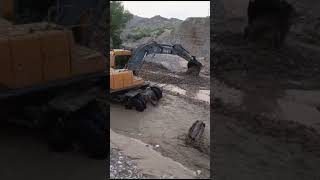 Nari River Flood Emergency Treatment Work  Nari headworks Sibi Irrigation Dept Balochistan sibi [upl. by Lothario]