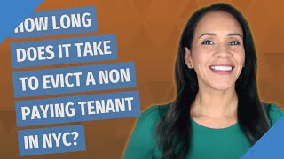 How long does it take to evict a non paying tenant in NYC [upl. by Adiarf]