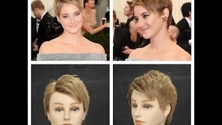 Shailene Woodley 2014 NEW Haircut Tutorial [upl. by Kcirdez]