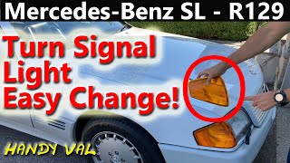 Mercedes R129  How to Install Change or Replace Turn Signal Light Lens Covers [upl. by Eenalem]