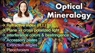 Optical Mineralogy Pt1 Plane amp Cross Polarized Light Birefringence Pleochroism etc  GEO GIRL [upl. by Magavern]