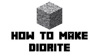 Minecraft Survival How to Make Diorite [upl. by Aimas682]