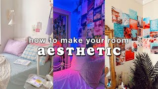 how to make your room aesthetic✨with things at home  cheap decor [upl. by Nsaj]