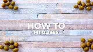 How to Pit Green Olives [upl. by Llewej25]