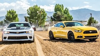 2015 Ford Mustang GT vs 2015 Chevrolet Camaro SS  Head 2 Head Ep 58 [upl. by Narra]