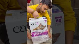 Catit Go Natural cat litter unboxing amp review shorts catit review [upl. by Ahseikram503]