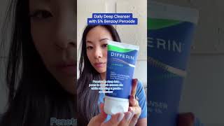 Differin Cleanser with Micronized Benzoyl Peroxide 5 vs 10 Shorts [upl. by Anemix]