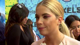 Pixels Ashley Benson NYC Red Carpet Premiere Interview  ScreenSlam [upl. by Gnud]