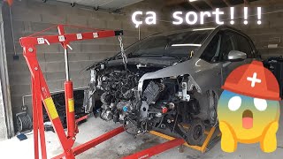 C4 Picasso sortie du moteur joint de culasse défaillant HDI 150 DW10FBLOWN HEAD GASKET Ep25 [upl. by Lucey693]