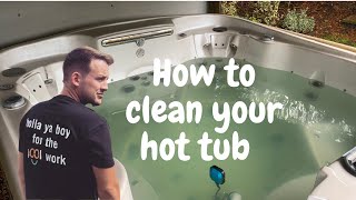 How to clean a hot tub the right way [upl. by Llahsram453]