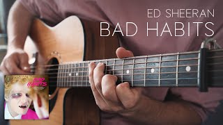 Ed Sheeran  Bad Habits  Fingerstyle Guitar [upl. by Alym]