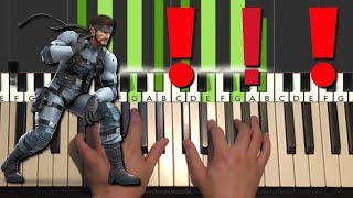 Metal Gear Solid Alert  Sound Piano Tutorial Lesson [upl. by Reinhart]