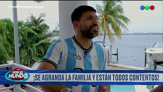 El Kun Agüero su vida en Miami se agranda su familia y su amistad con Messi  Por el Mundo [upl. by Edric405]