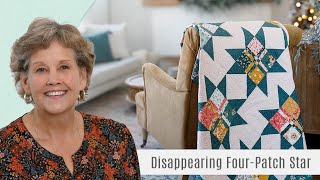 How to Make a Disappearing Four Patch Star Quilt  Free Quilting Tutorial [upl. by Aicinod982]