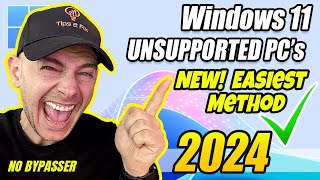 How to Install Windows 11 on Unsupported PCs New Easiest Method 2024 [upl. by Basia927]