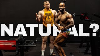 Natural Bodybuilder Makes me look small Push day with my client [upl. by Alamaj545]