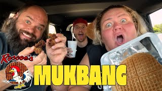 Trailer Trash Tammy Darryl amp Tad ROSCOES MUKBANG [upl. by Aerdnael]