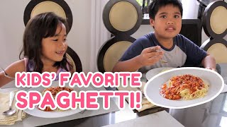 PINOY STYLE SPAGHETTI FAVORITE NG MGA BATA  PokLee Cooking [upl. by Elolcin619]