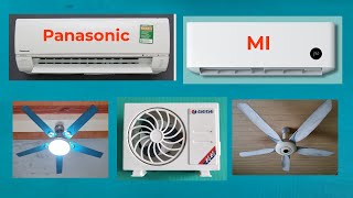 Test run panasonic air conditioners mini air conditioners ceiling fans homemade fans [upl. by Dom176]